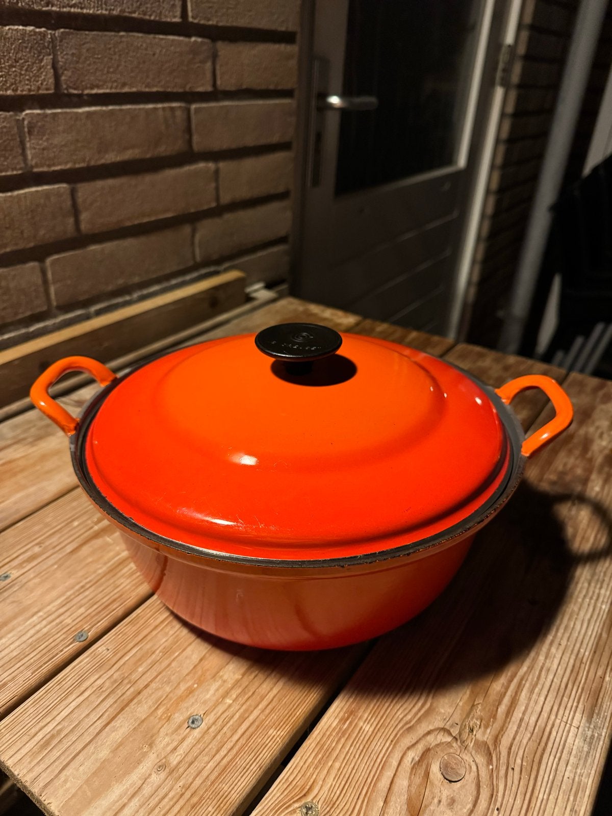 Vintage Le Creuset Marmite/Faitout Braadpan - 30 cm, Gebruikt, Braadpan, Met deksel, Le Creuset