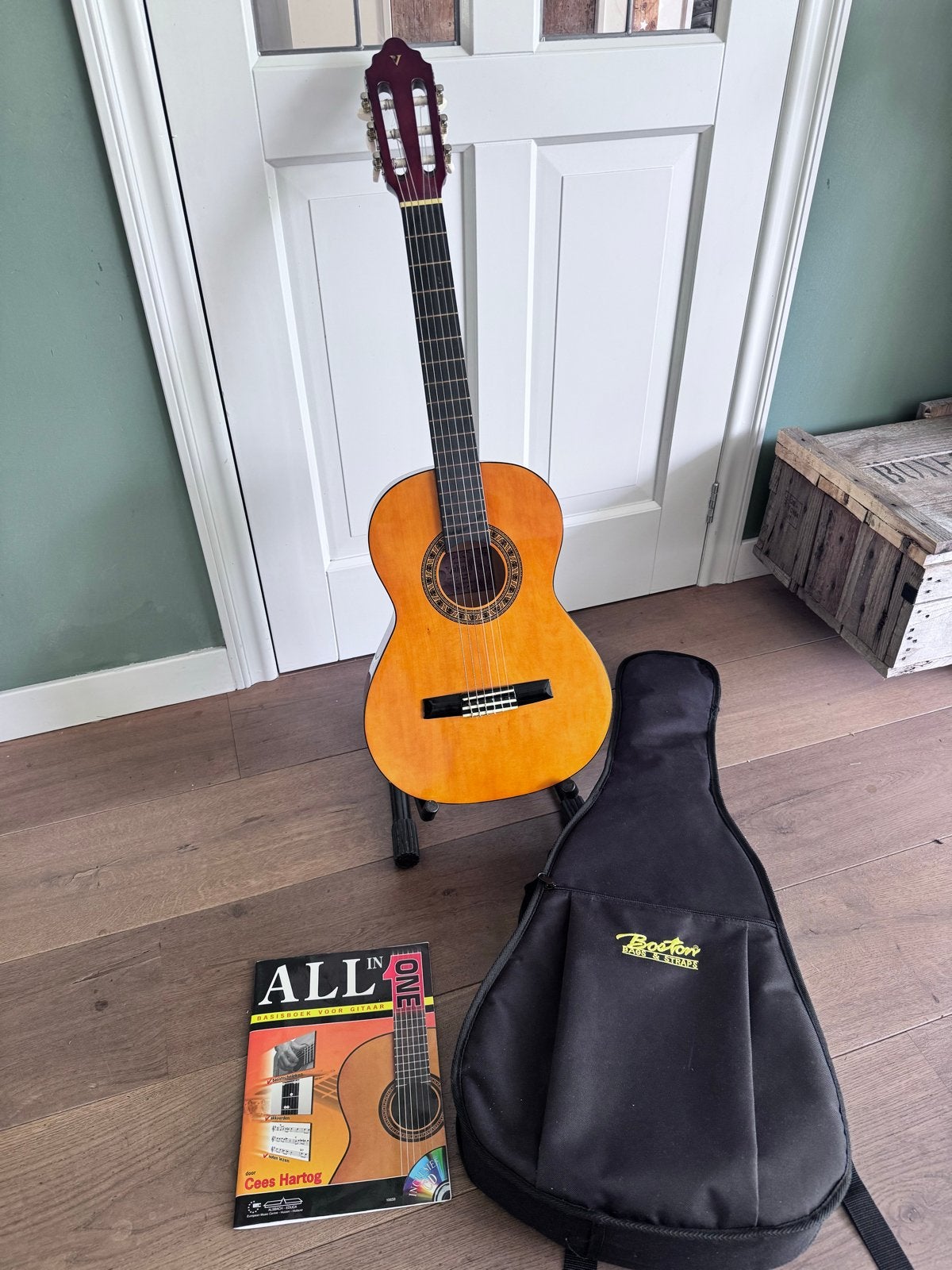 Valencia CG160 3/4 Klassieke Gitaar met Hoes en Boek, Muziek en Instrumenten, Ophalen of Verzenden, Zo goed als nieuw, Klassieke of Spaanse gitaar