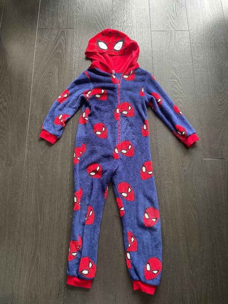 Kinder onesie Spiderman maat 122-128, Ophalen, Gebruikt, Marvel, Setje