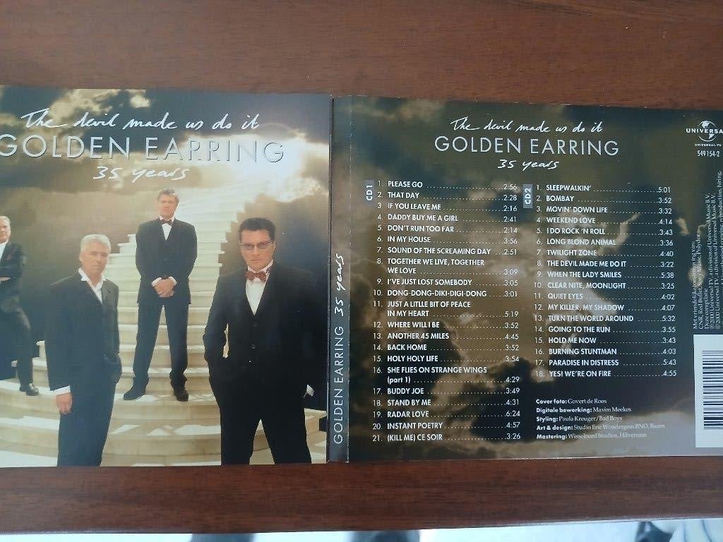 Golden Earring: The Devil Made Us Do it-35 Years (2CD), Cd's en Dvd's, Cd's | Rock, Zo goed als nieuw, Classic Rock, Boxset, Inclusief boekje