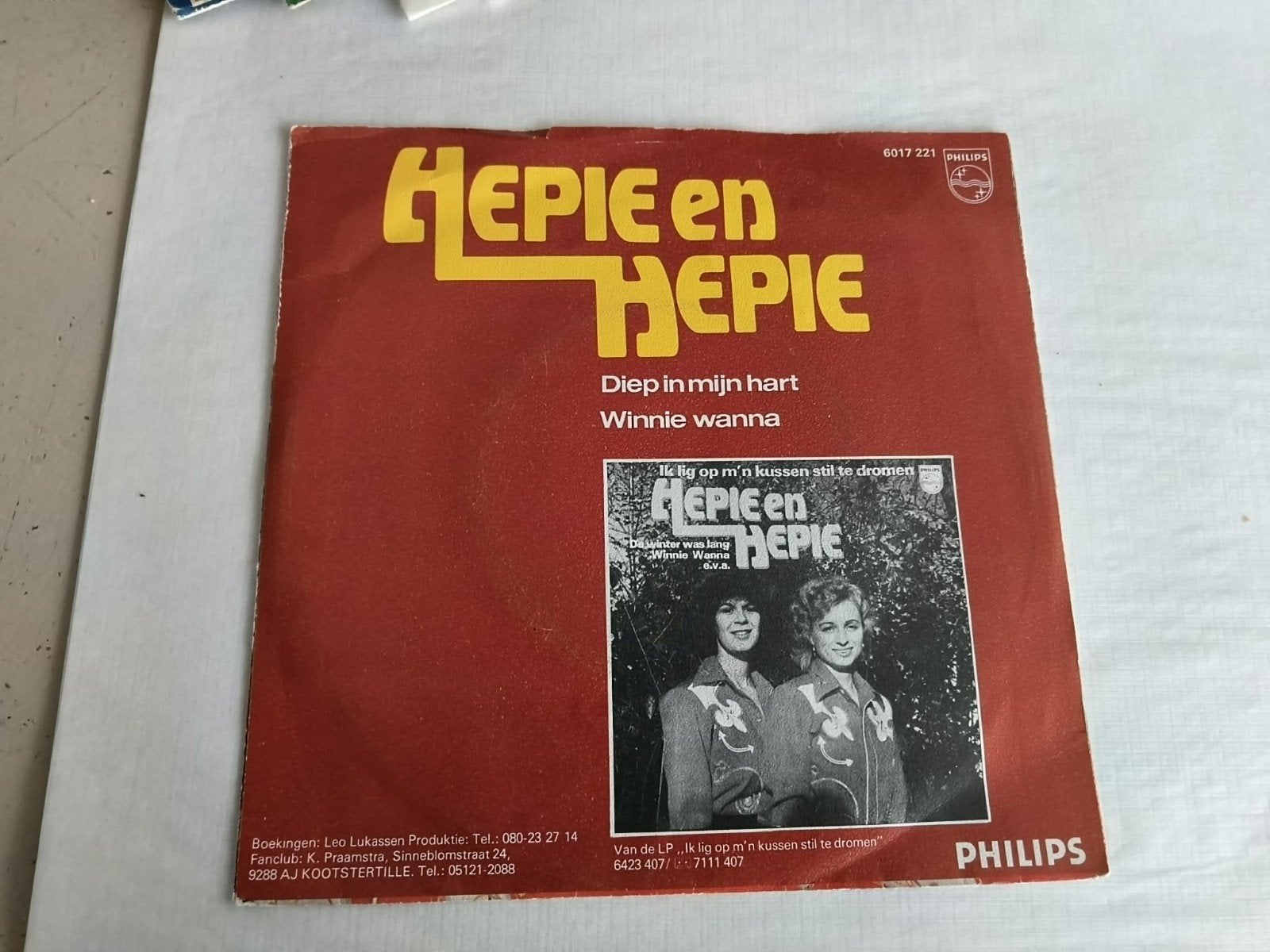 Hepie en Hepie - Diep in mijn hart / Winnie wanna (Single), Gebruikt, 7 inch, Ophalen of Verzenden, EP