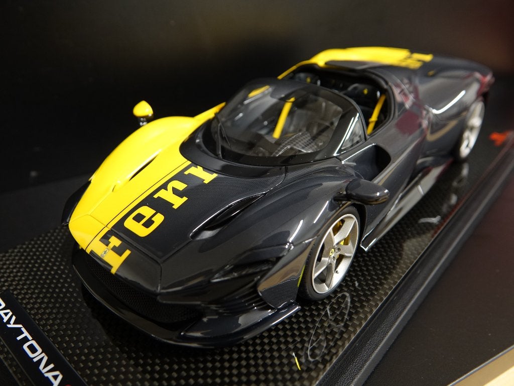 MR Models 1:18 Ferrari Daytona SP3 Giallo Modena / Carbon, Overige merken, Auto, Onbekend, Ophalen of Verzenden