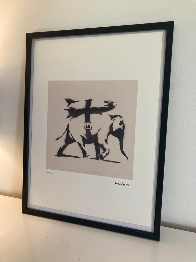 BANKSY: lithografie met certificaat, Ophalen of Verzenden