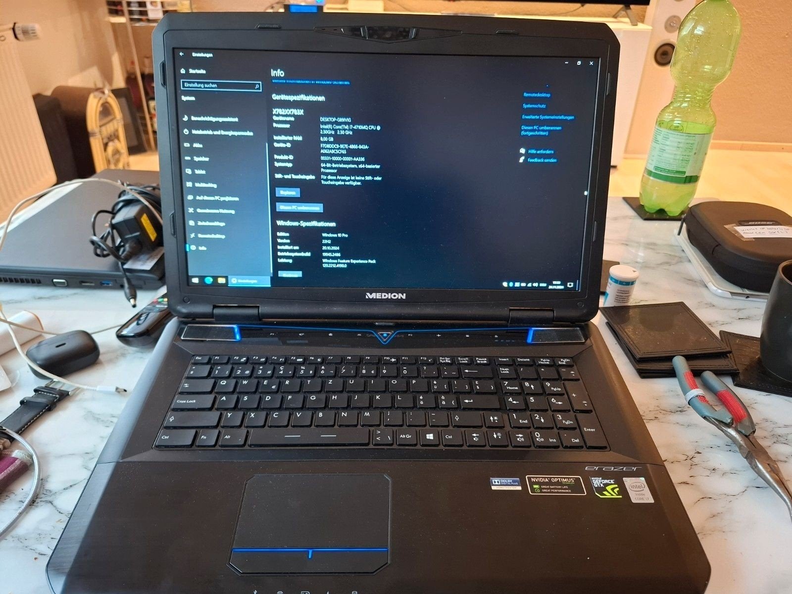 Medion Erazer Gaming Laptop - i7, GTX 970M, 8GB RAM, Ophalen, Met videokaart, 2 tot 3 Ghz, 8 GB