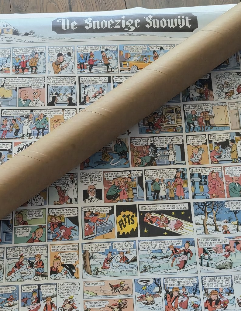 De snoezige snowijt volledig stripverhaal op poster (1981), Eén stripboek, Ophalen of Verzenden, Zo goed als nieuw