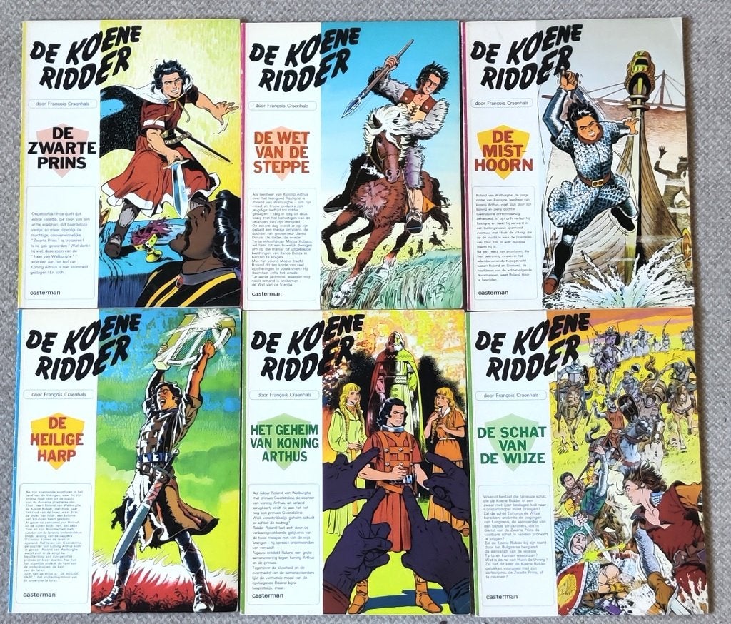 6 stripalbums van de Koene Ridder vanaf 1970, Meerdere stripboeken, Ophalen of Verzenden, Gelezen