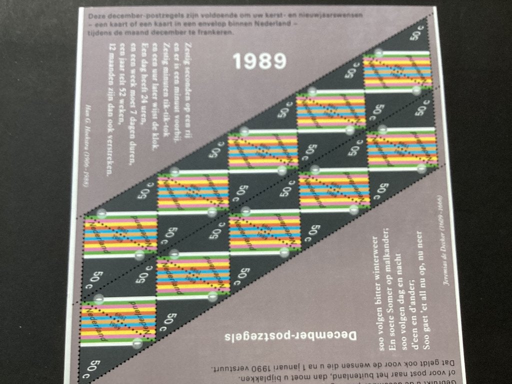 1989, decemberzegels, 1439, Postzegels en Munten, Postzegels | Nederland, Verzenden, Na 1940, Postfris