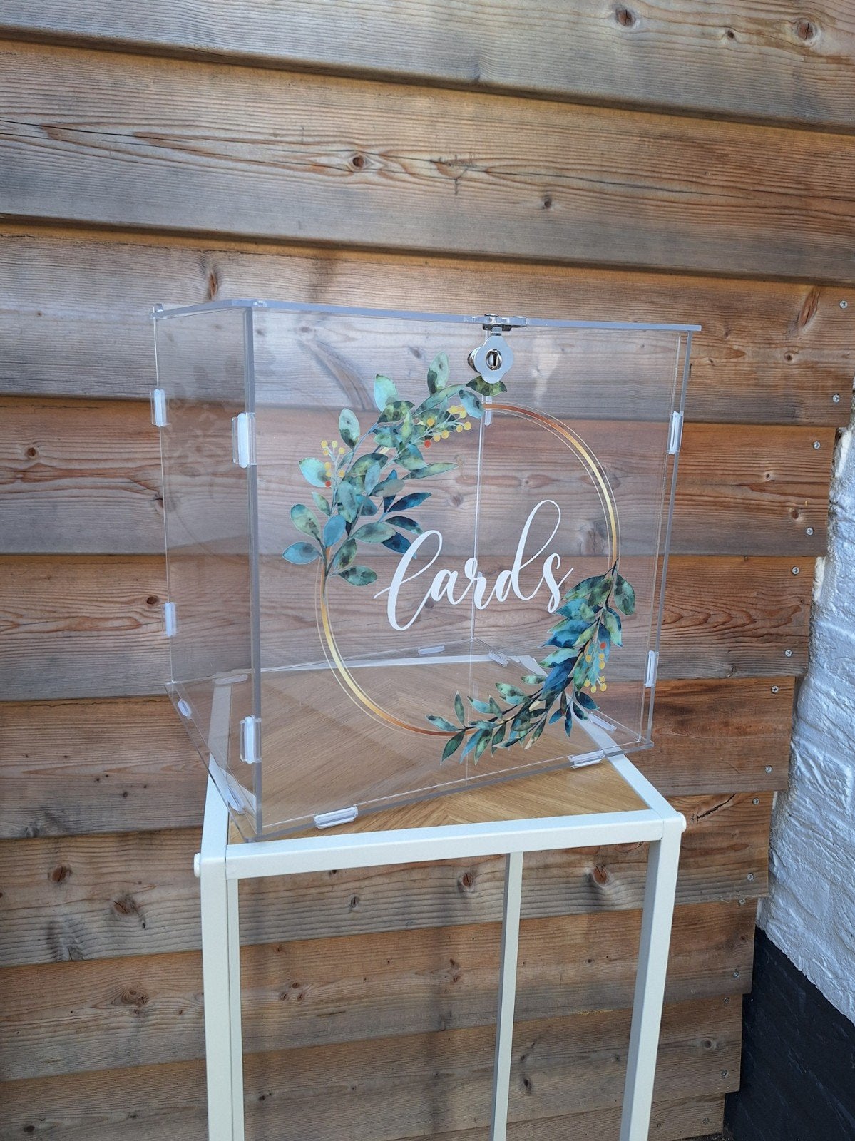 Enveloppenbox bruiloft botanisch, Hobby en Vrije tijd, Feestartikelen, Ophalen, Zo goed als nieuw, Overige typen