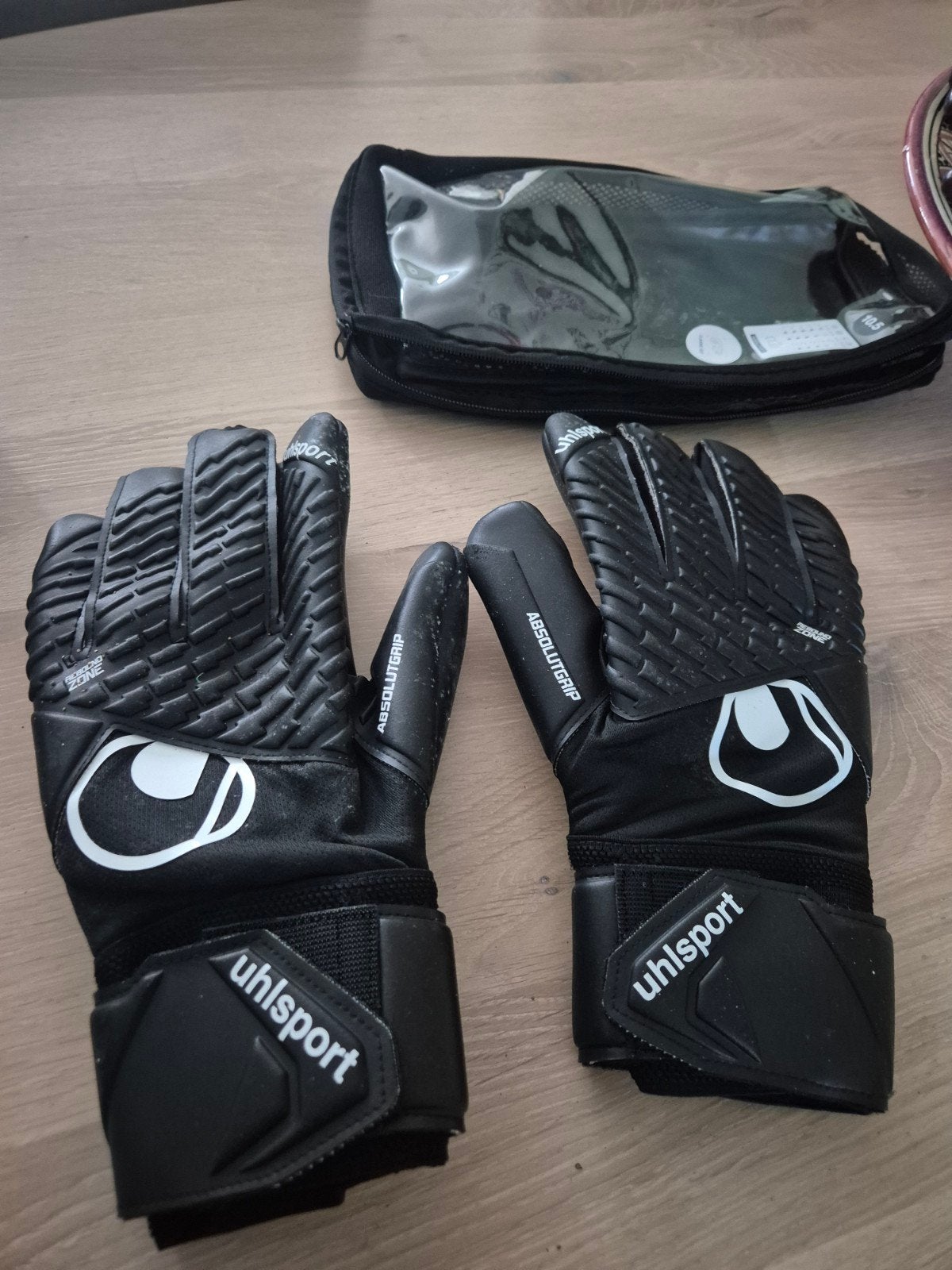 Uhlsport keepershandschoenen maat 10.5, Maat XL, Ophalen, Zo goed als nieuw, Handschoenen