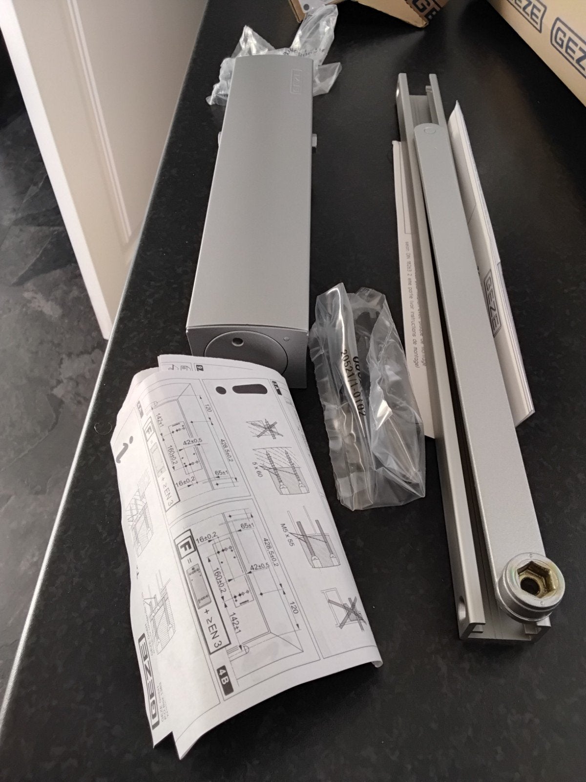 GEZE TS 5000 Deursluiter met Gleitschiene X - Nieuw, Doe-het-zelf en Verbouw, Ophalen of Verzenden, Nieuw, Overige materialen