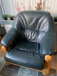 Fauteuil met extra ledere zitting, Huis en Inrichting, Fauteuils, Ophalen, Gebruikt, 75 tot 100 cm, Klasiek