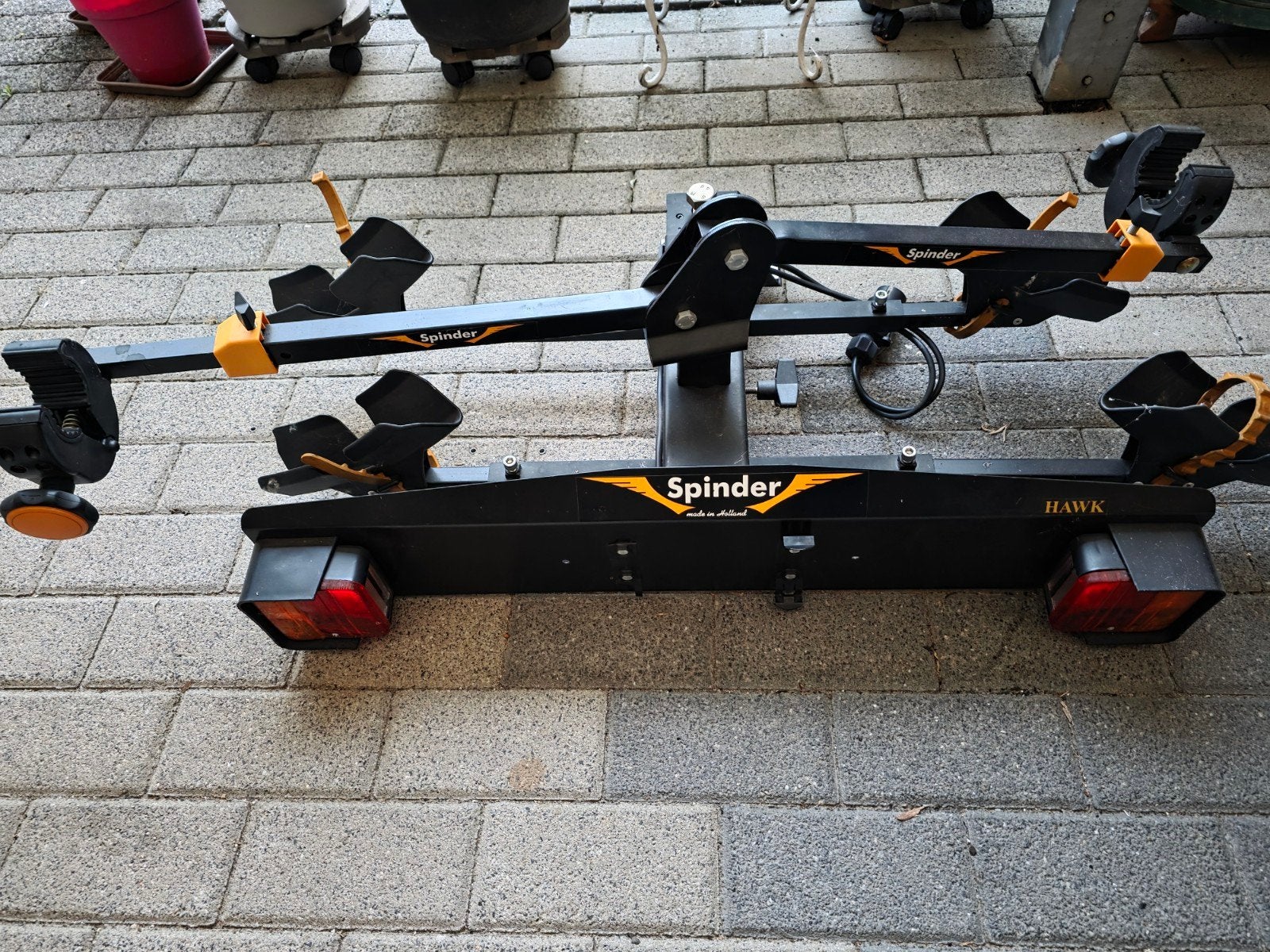 Spinder Hawk fietsdrager, Ophalen, 2 fietsen, Zo goed als nieuw, Trekhaakdrager
