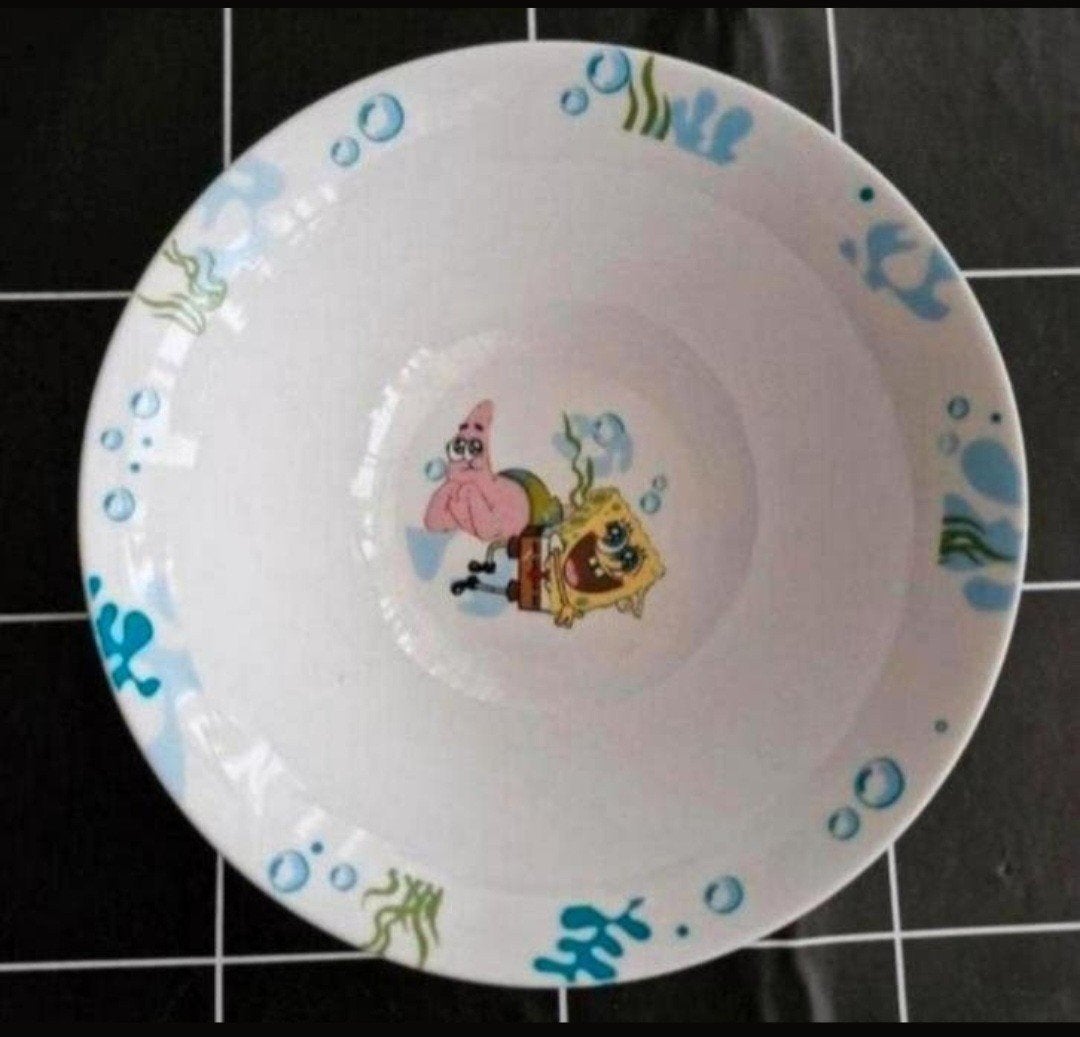 Schaaltje Nickelodeon Spongebob en Patrick, Verzenden, Zo goed als nieuw, Overige stijlen, Schaal of Schalen