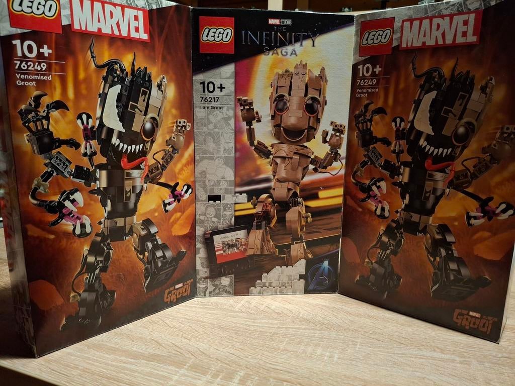 2x Venomised Groot (76249) en I Am Groot (76217), Kinderen en Baby's, Speelgoed | Duplo en Lego, Marvel, Lego, Compleet, Ophalen of Verzenden