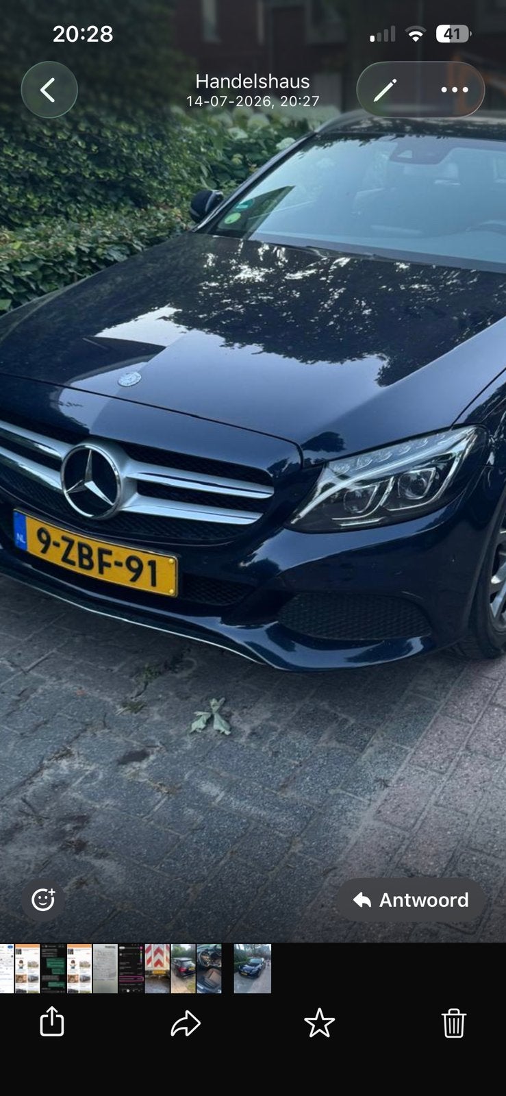 Mercedes-Benz C-Klasse C220 CDI 2.1 125KW Estate 2014 Blauw, Auto's, Mercedes-Benz, Achterwielaandrijving, 1800 kg, 4 cilinders