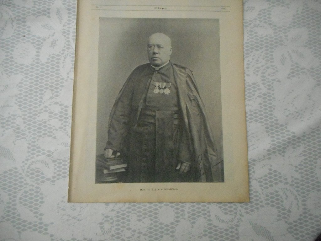 Mgr. J. Schaepman. Overleden. 1903., Ophalen of Verzenden, Voor 1920, Nederland, Knipsel(s)