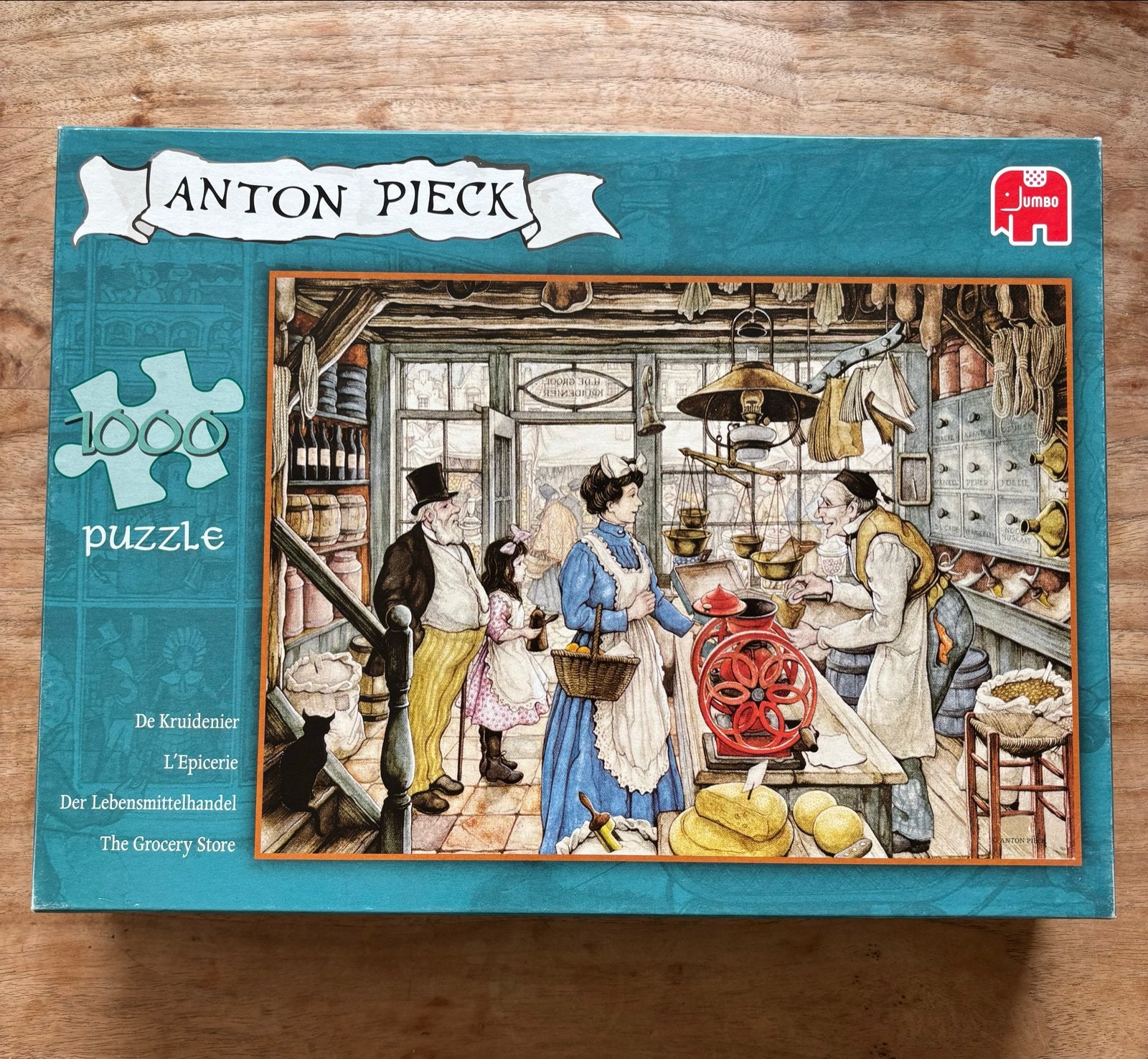 Anton Pieck Puzzel 1000 stukjes - De Kruidenier, Ophalen of Verzenden, 500 t/m 1500 stukjes, Zo goed als nieuw, Legpuzzel