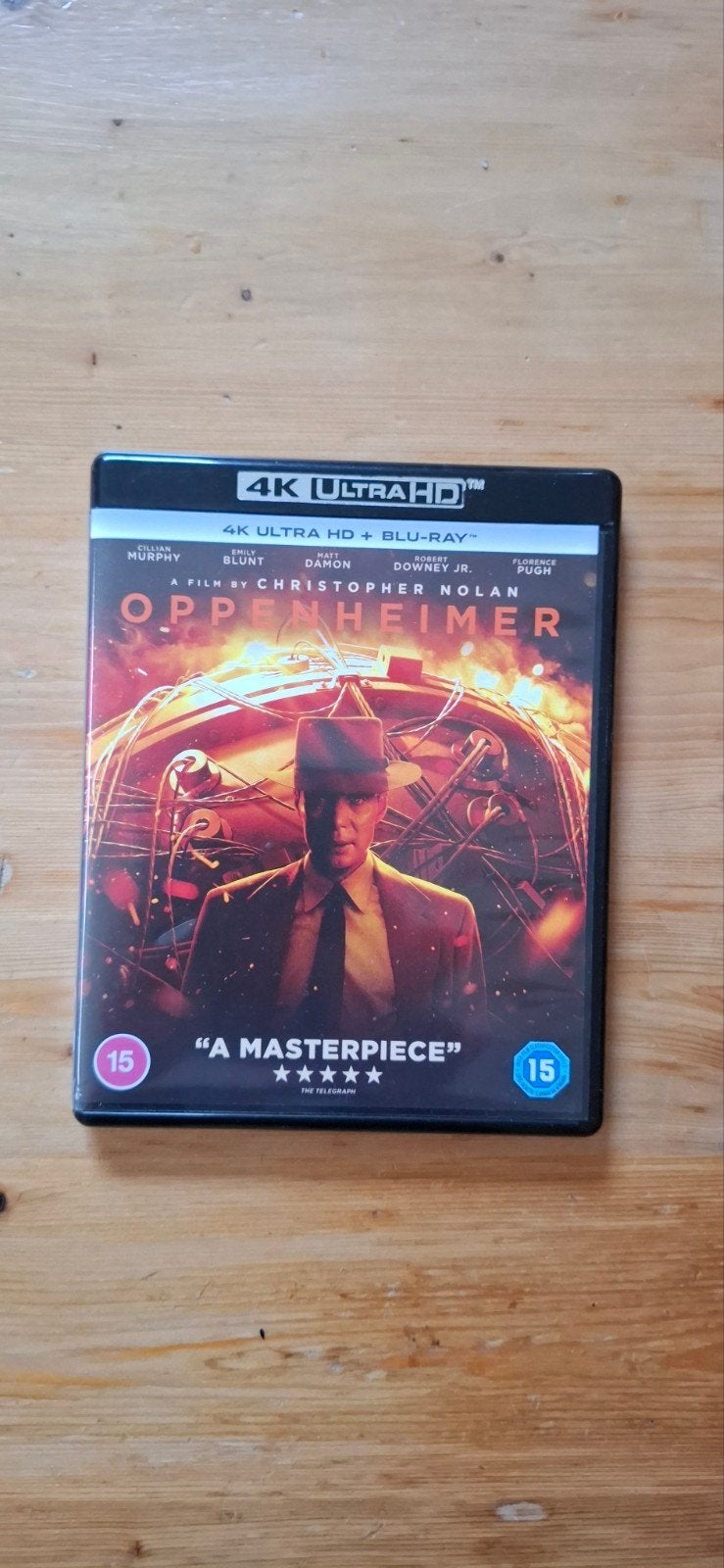 Oppenheimer 4K Ultra HD Blu-ray + Blu-ray, Ophalen of Verzenden, Zo goed als nieuw, Drama