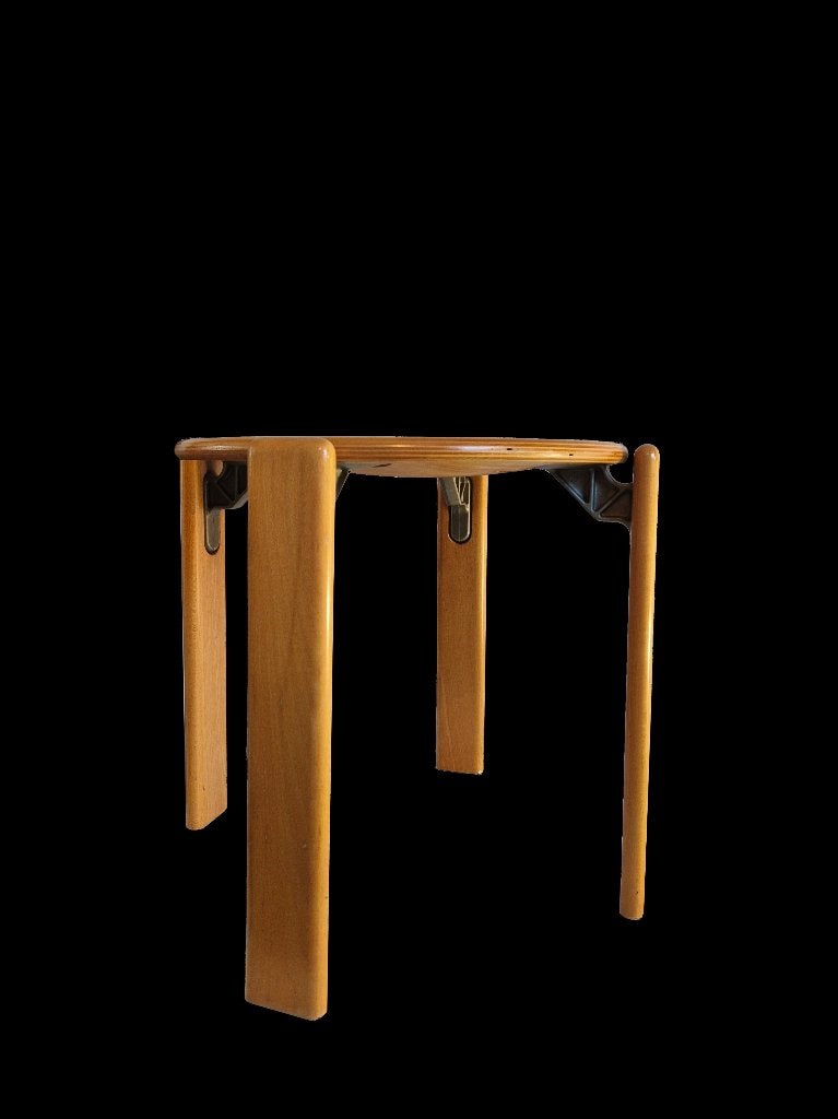 Schitterende vintage Bruno Rey Kusch & Co design bijzettafel, Huis en Inrichting, Ophalen, Gebruikt, Hout