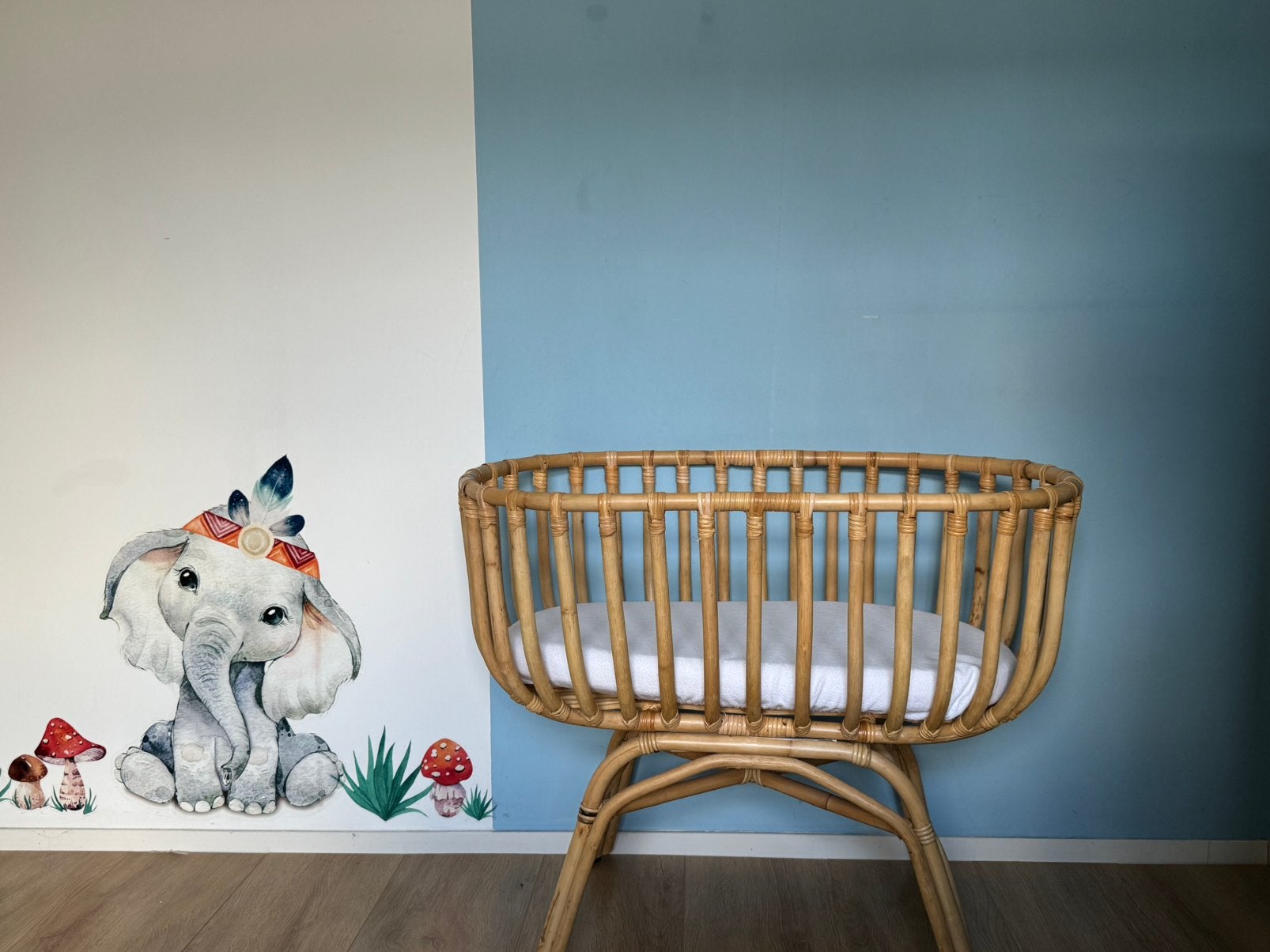 Childhome rotan bamboo wiegje ZGAN!, Ophalen, Zo goed als nieuw, Wieg