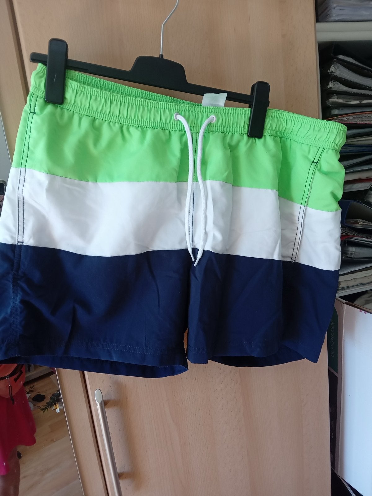 Zwemshort met kleurblokken - Groen, Wit, Blauw, Kleding | Heren, Ophalen of Verzenden, Overige maten, Meerkleurig, Zwemshort