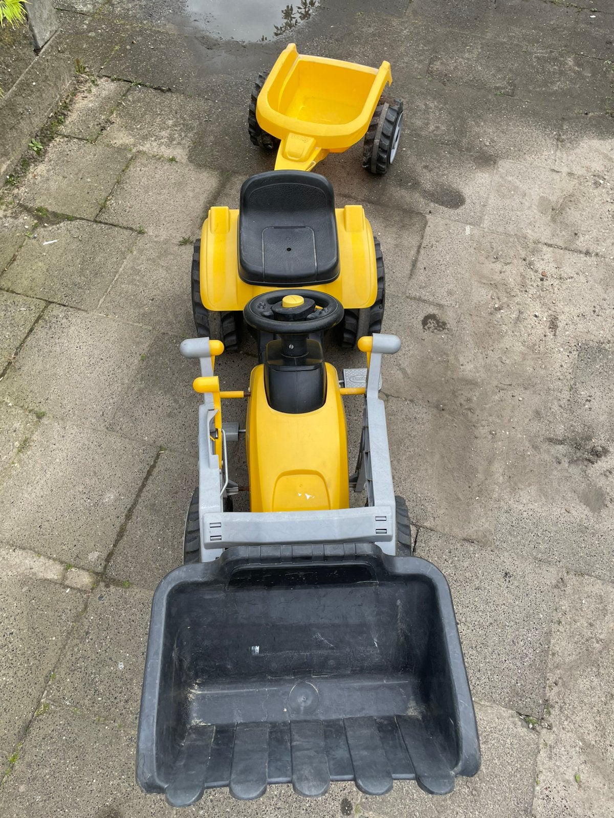 Smoby Traptractor met aanhanger, Kinderen en Baby's, Speelgoed | Buiten | Voertuigen en Loopfietsen, Ophalen, Gebruikt