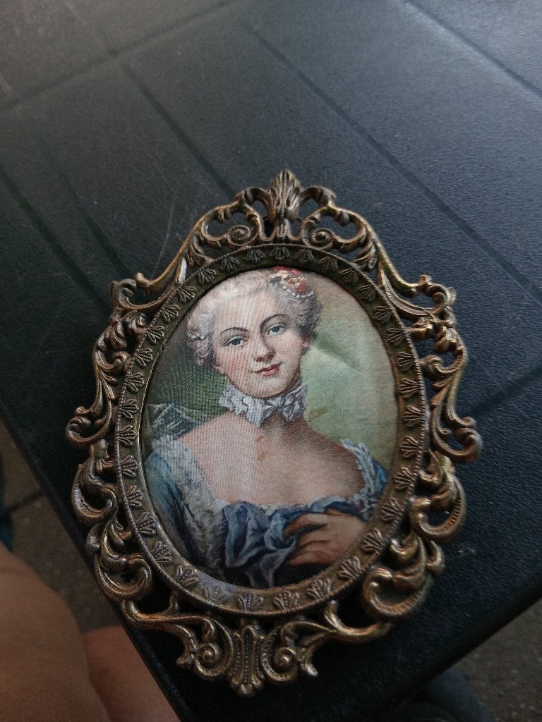 Miniatuur fotolisje met portret, Ophalen of Verzenden