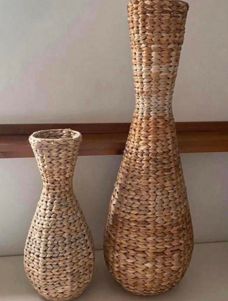 2 vazen rotan, Ophalen, Zo goed als nieuw, Overige kleuren, Overige materialen