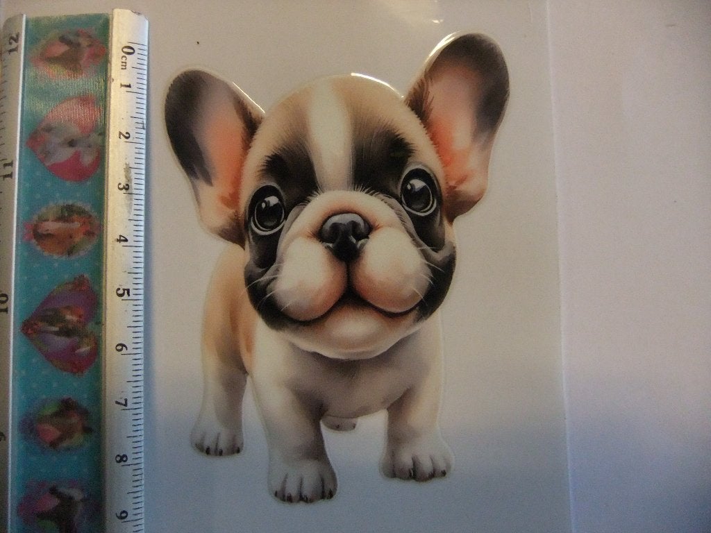 Leuke Franse Bulldog Sticker voor Mokken/Glazen, Kunststof, Overige merken, Verzenden, Overige typen