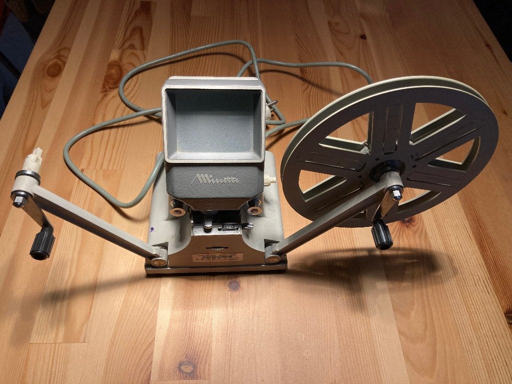 Minette S8/ single 8 mm film viewer, Ophalen, 8mm film