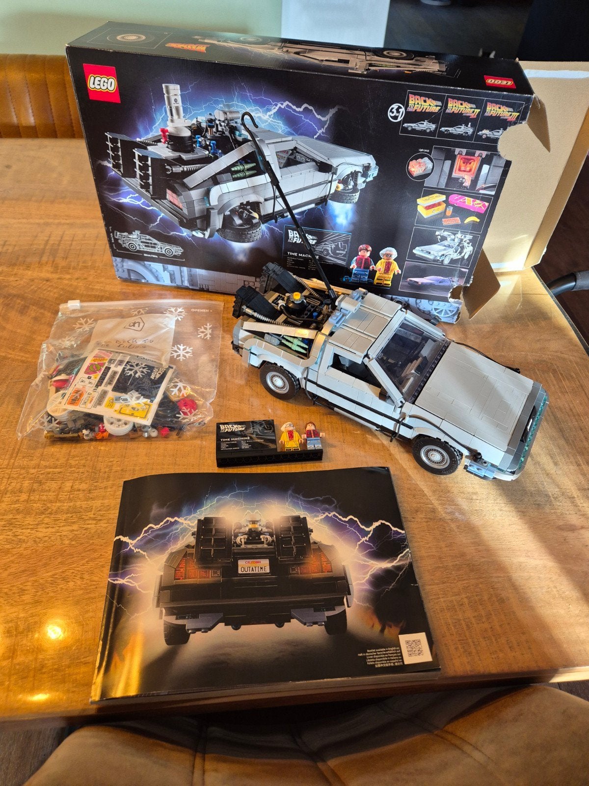 LEGO 10300 Back to the Future Tijdmachine Compleet, Ophalen of Verzenden, Zo goed als nieuw, Lego
