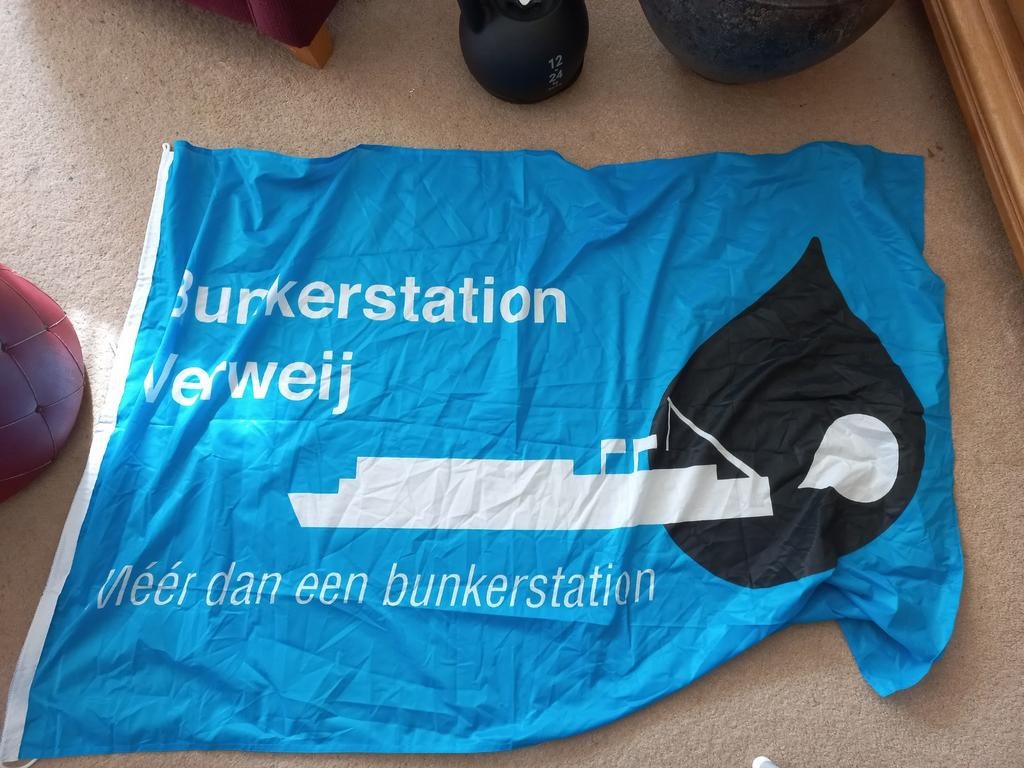 Vlag van bunksteration Verweij. Mooie nieuwe vlag., Verzenden, Zo goed als nieuw