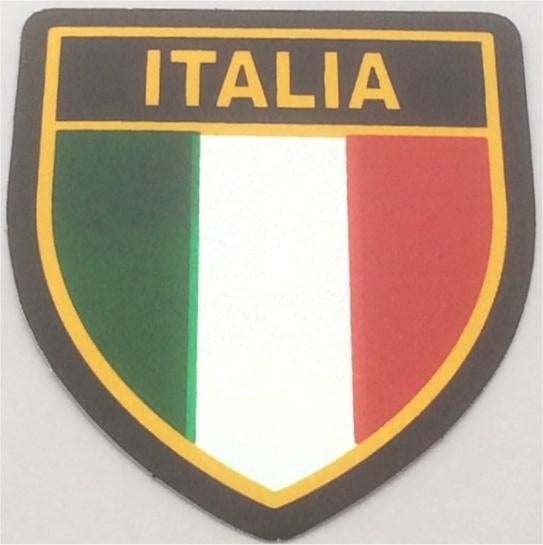Italiaanse vlag schild metallic sticker, Ophalen of Verzenden