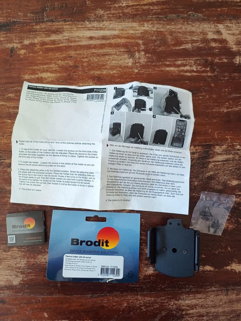 Brodit Telefoonhouder Vaste Montage Type 711239, Ophalen of Verzenden, Auto