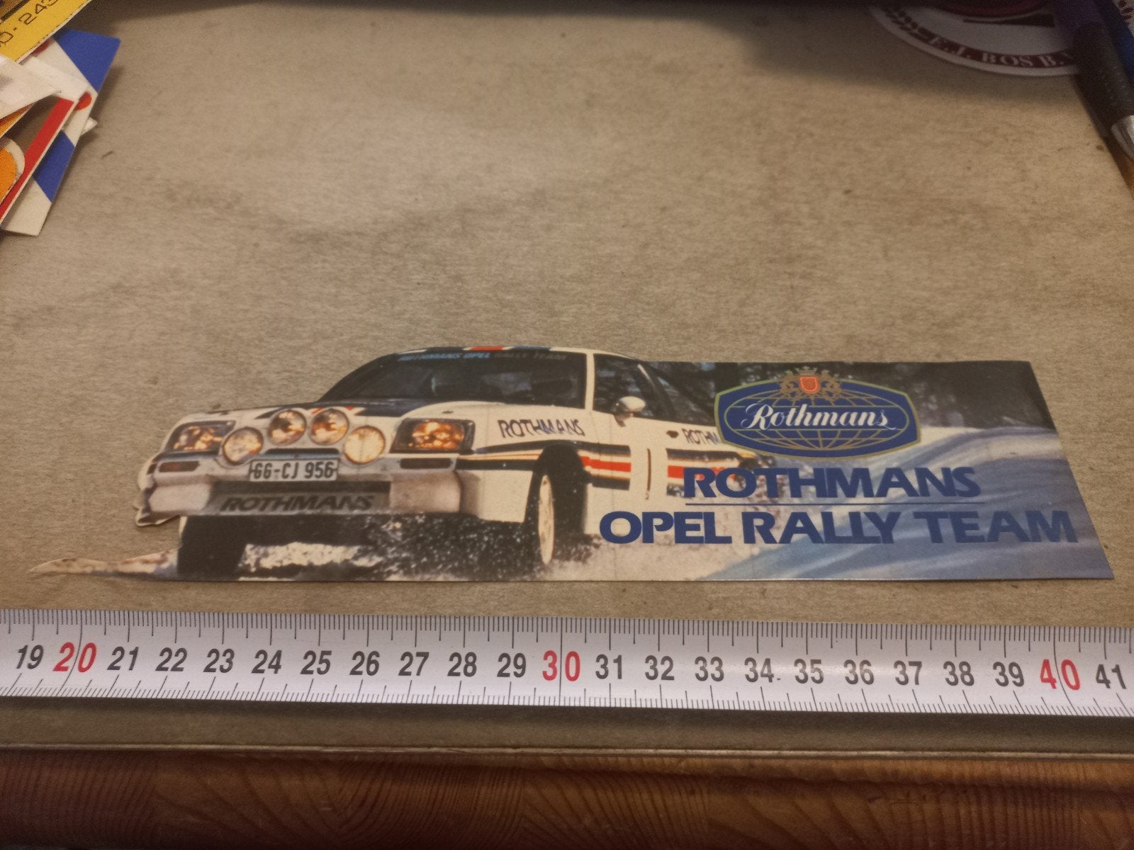Vintage Rothmans Opel Rally Team Sticker/Afbeelding, Ophalen of Verzenden, Gebruikt