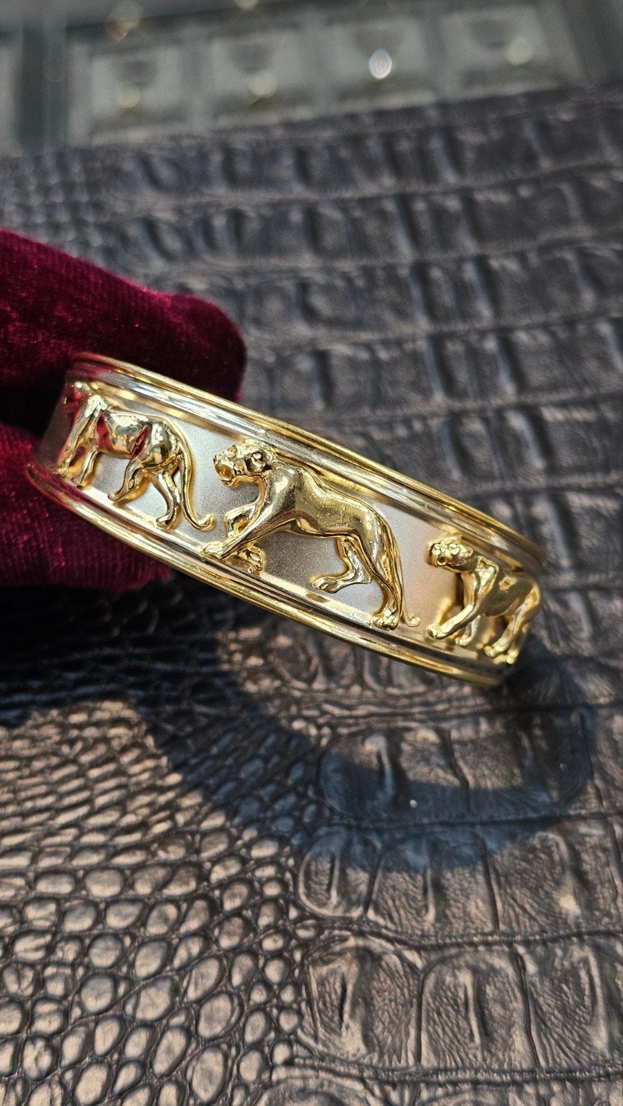 Prachtige 18karaat gouden armband panter Cartier model, Ophalen of Verzenden, Nieuw, Goud, Goud