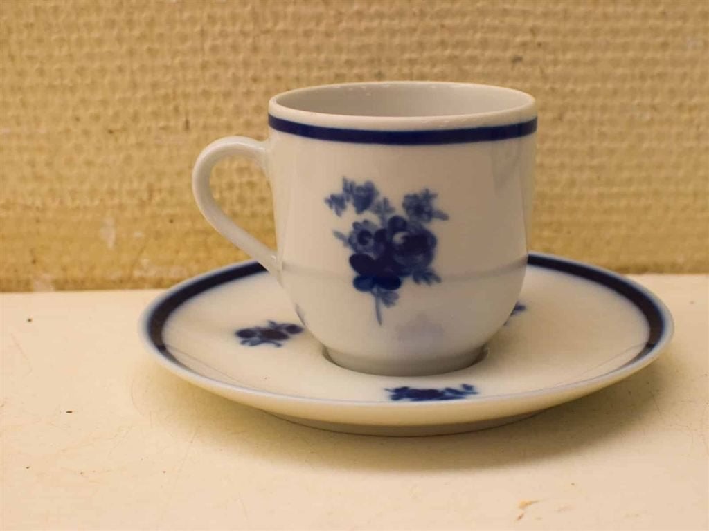 12 delig vintage Mosa porseleinen kop en schotels 52566, Ophalen of Verzenden