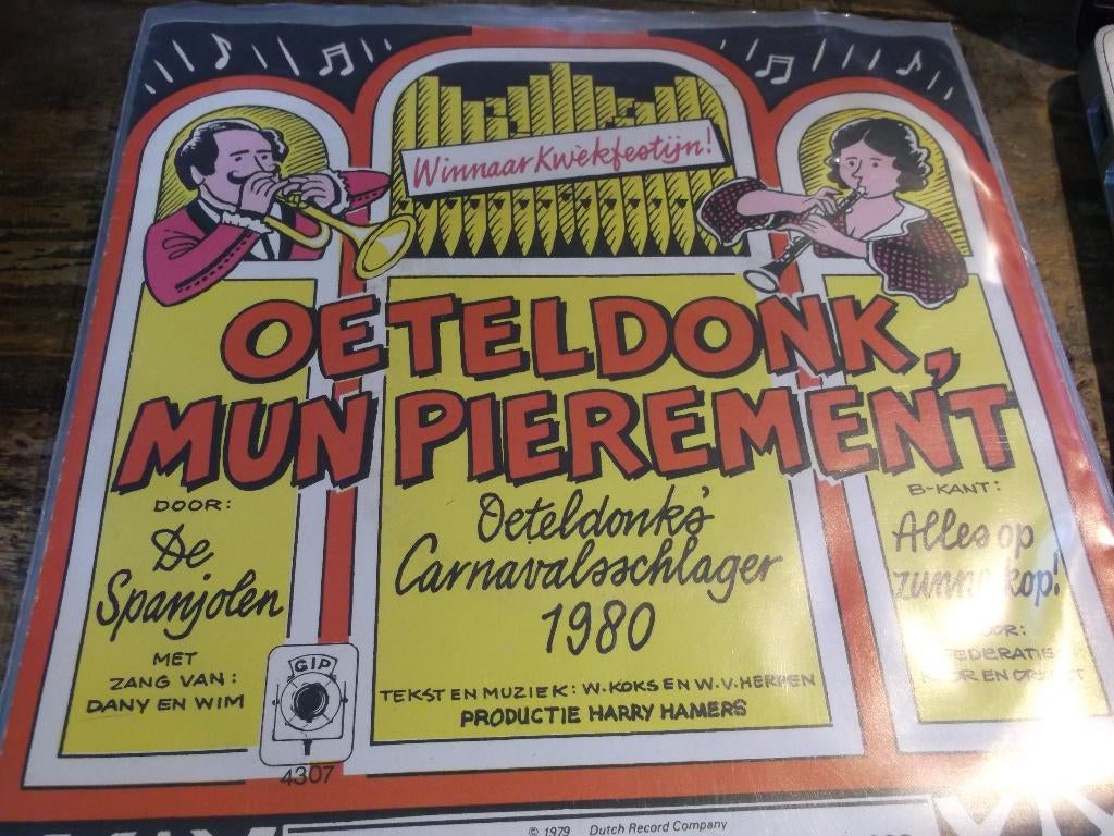 de spanjolen oeteldonk mun pierement 143, Cd's en Dvd's, Gebruikt, 7 inch, Single, Ophalen of Verzenden