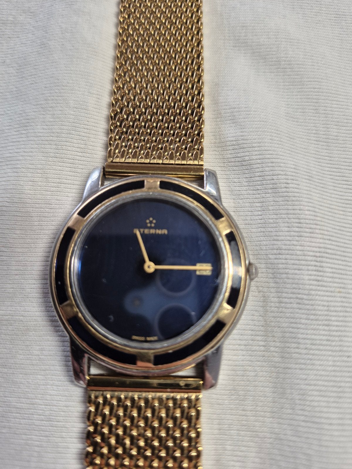 Mooie en zeer goede heren horloge bekend met gouden ring, Sieraden, Tassen en Uiterlijk, Horloges | Heren, Zo goed als nieuw, Overige merken