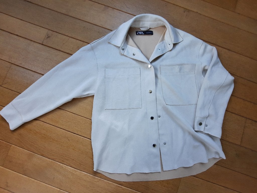 ZARA bloes jas jack ecru maat S - nieuw -, Ophalen of Verzenden, Nieuw, Maat 38/40 (M), Beige