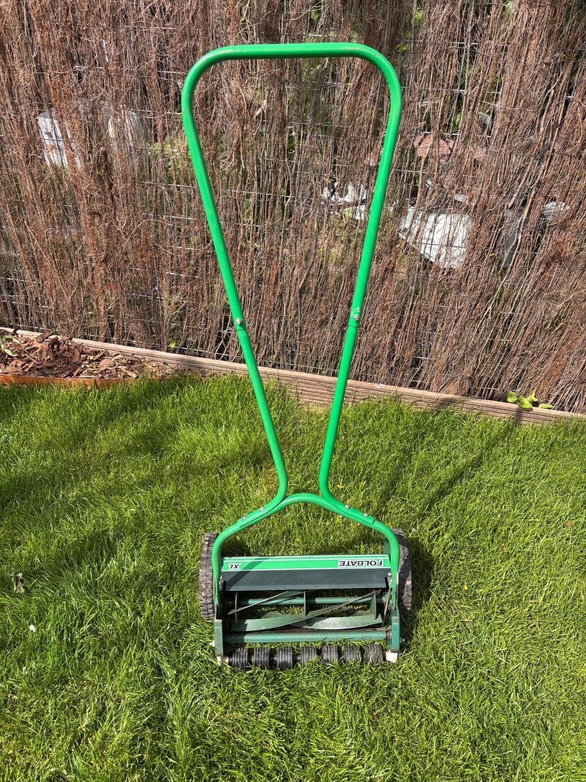 Vintage Folbate XL handgrasmaaier, Tuin en Terras, Kooimesmaaier, Ophalen, Gebruikt, Handgrasmaaier