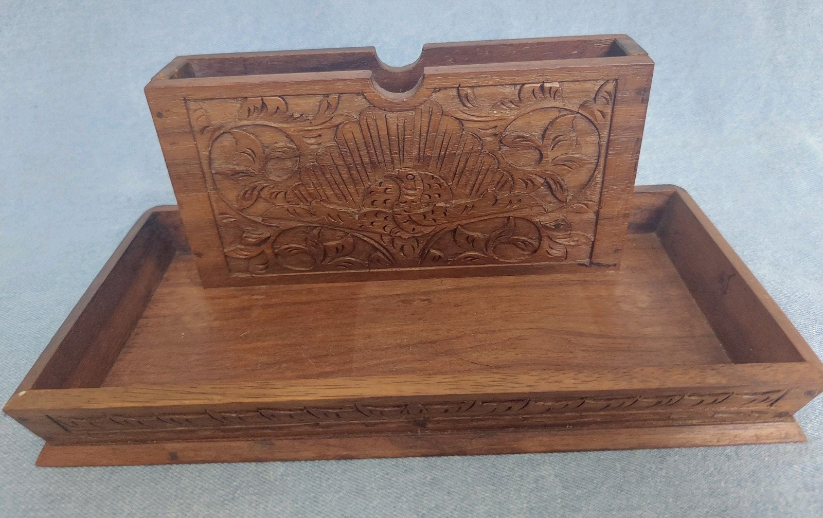 Bureau standaard Javaans houtsnijwerk jaren '30 - '50, Ophalen of Verzenden