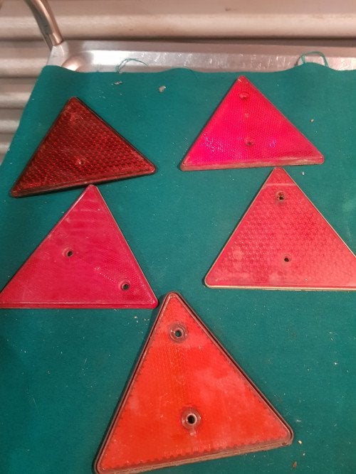 reflector driehoek 5 stuks, Ophalen of Verzenden, 'T Olde Gre-j, Info@toldegrej.nl, Endepoelstraat 20f Didam