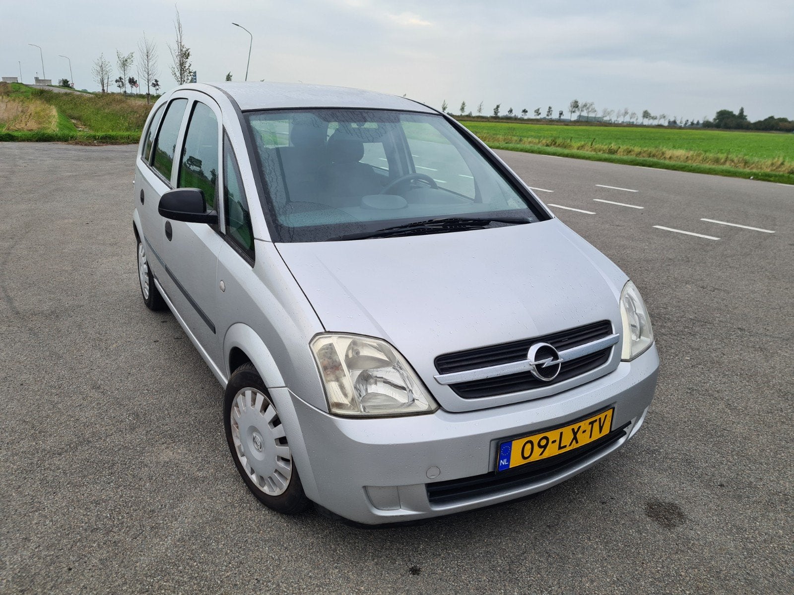 Opel Meriva 1.6 8V 2003 Grijs, Auto's, 4 cilinders, Origineel Nederlands, 1200 kg, Handgeschakeld