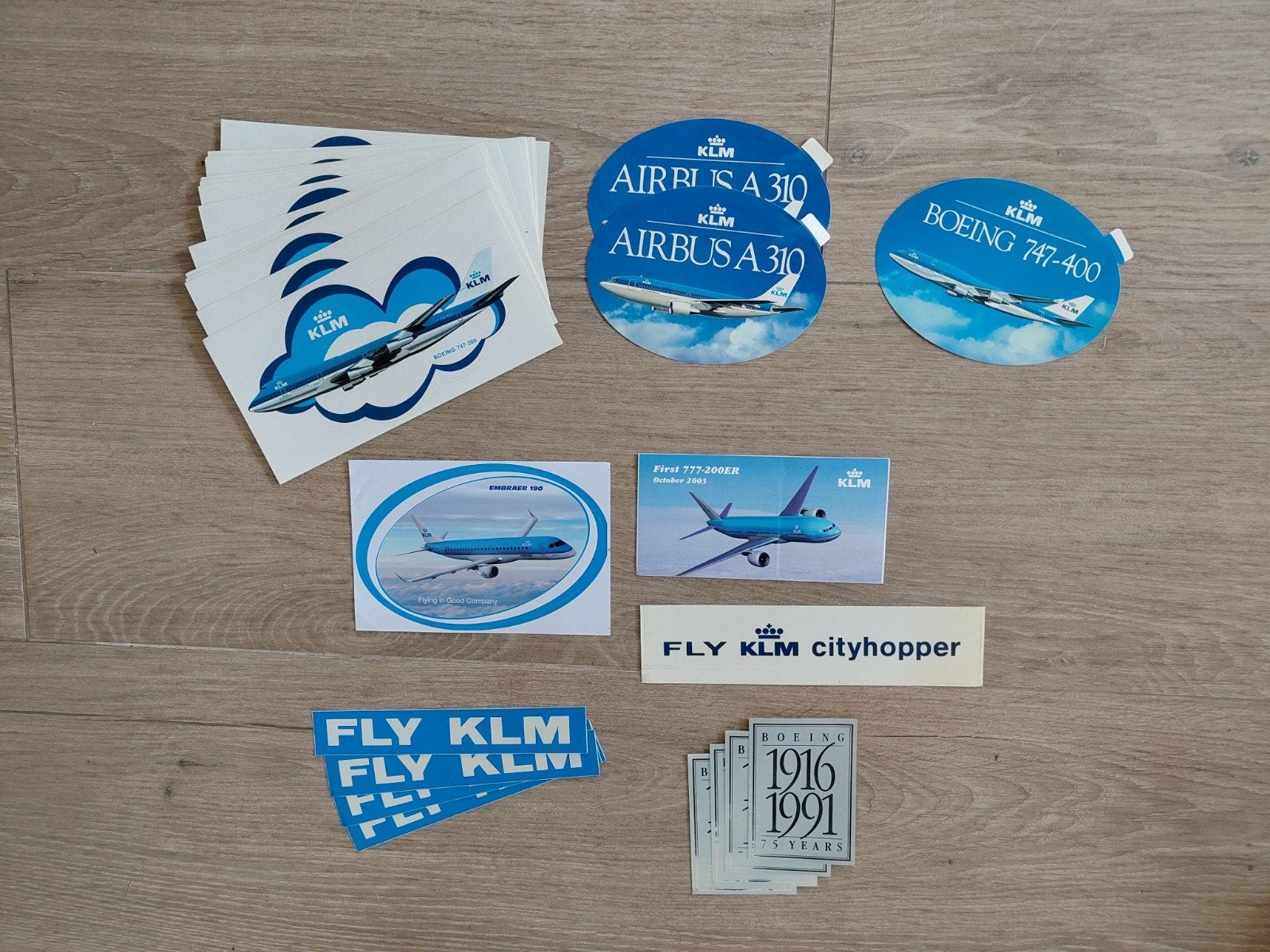 Diverse KLM stickers - Vliegtuigen en jubileum, Verzamelen, Ophalen of Verzenden, Nieuw, Overige typen