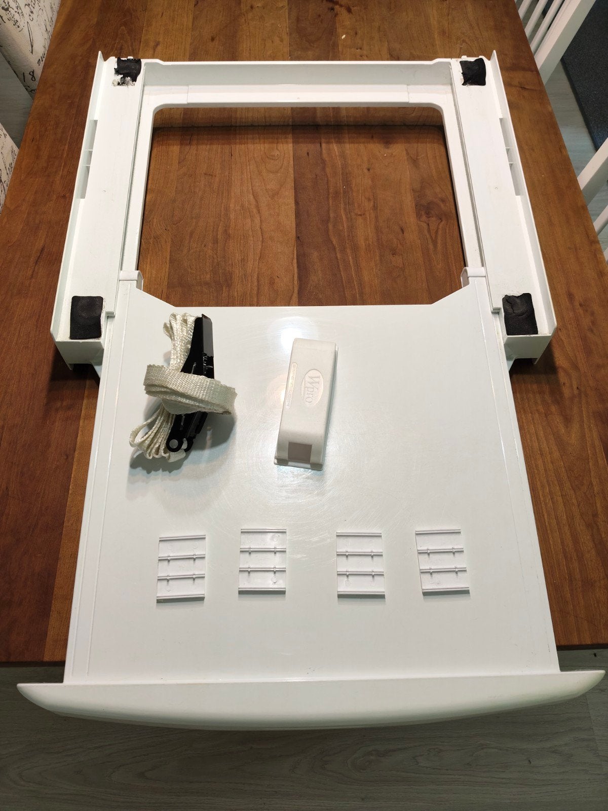Stapelkit WPRO voor wasmachine en droger met lade!, Ophalen of Verzenden, Gebruikt