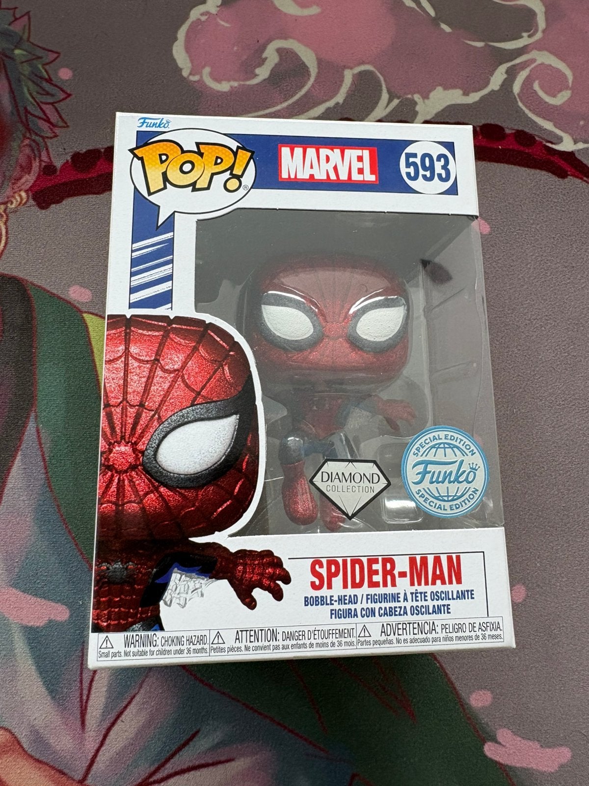 Funko Pop Spider-Man #593 Diamond Collection Special Marvel, Verzamelen, Funko Europe, Nieuw, Ophalen of Verzenden, 4th floor, 1 Queen Caroline St, London W6 9YN, Verenigd Koninkrijk