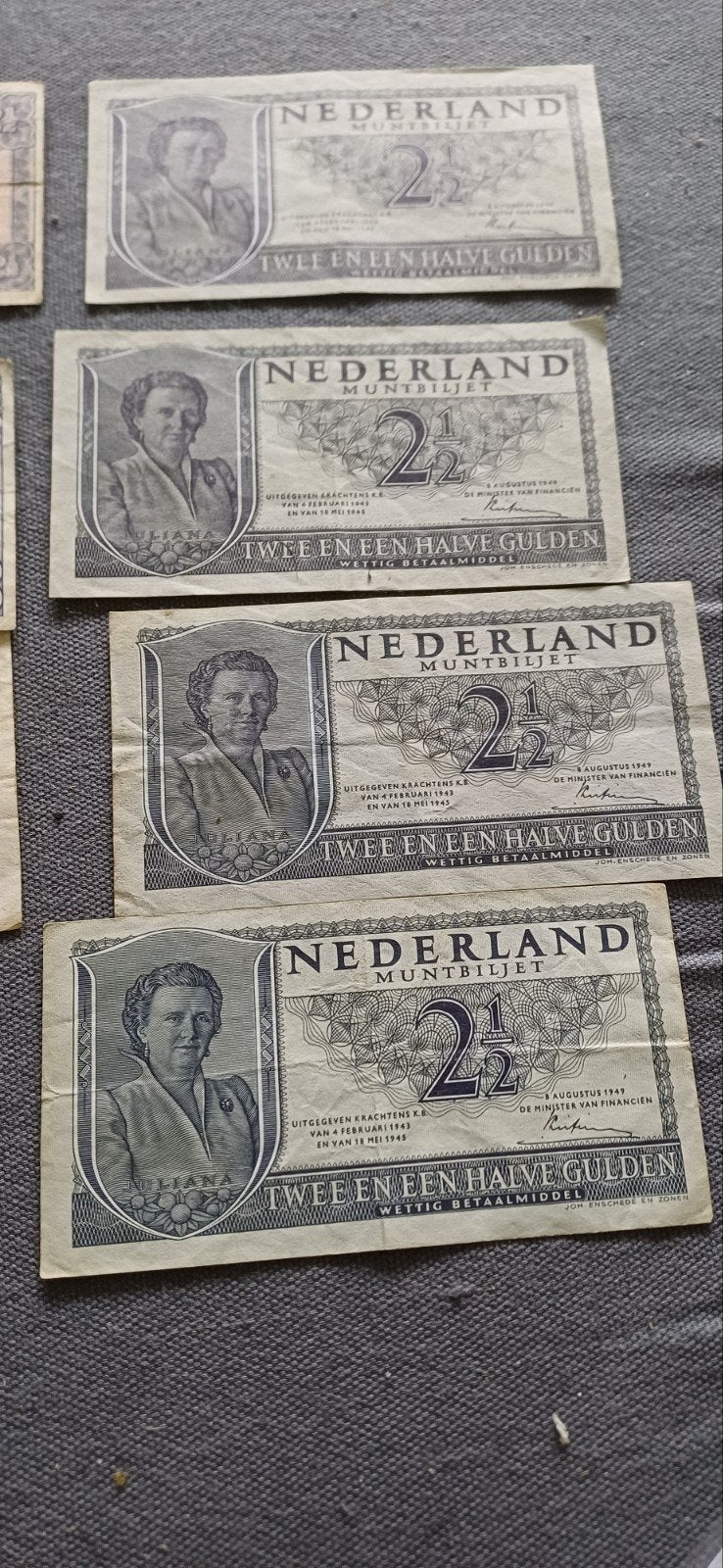 Partij Oude Nederlandse Guldens - Bank- & Muntbiljetten, Ophalen of Verzenden, 1 gulden, Setje