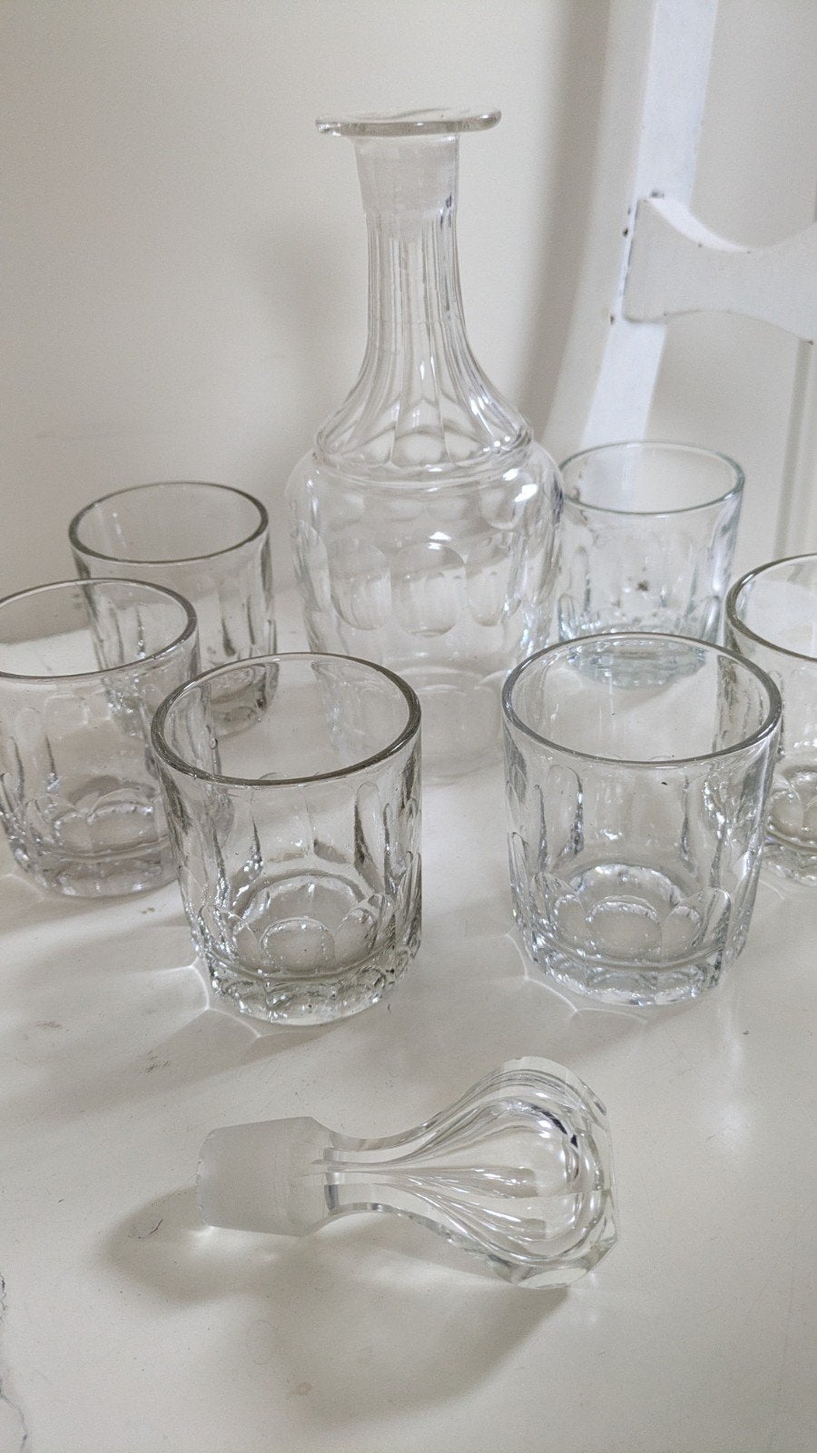 Antieke karaf met glazen set, Antiek en Kunst, Antiek | Glas en Kristal, Ophalen