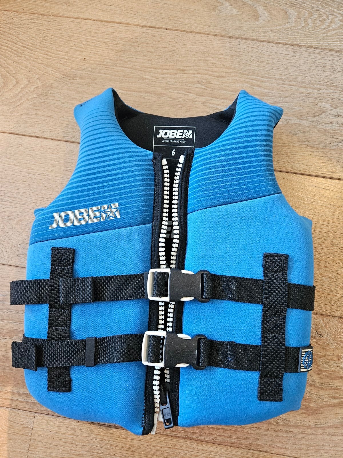 Jobe Neopreen Reddingsvest/Zwemvest - Maat 6 - Blauw, Kind, Zo goed als nieuw, Reddingsvest of Zwemvest, Jobe